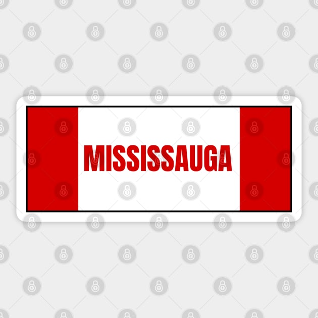 Mississauga City in Canadian Flag Colors Sticker by aybe7elf